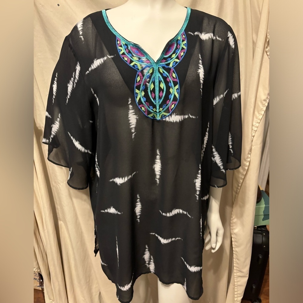 Rafaela sheer cover up blouse XL